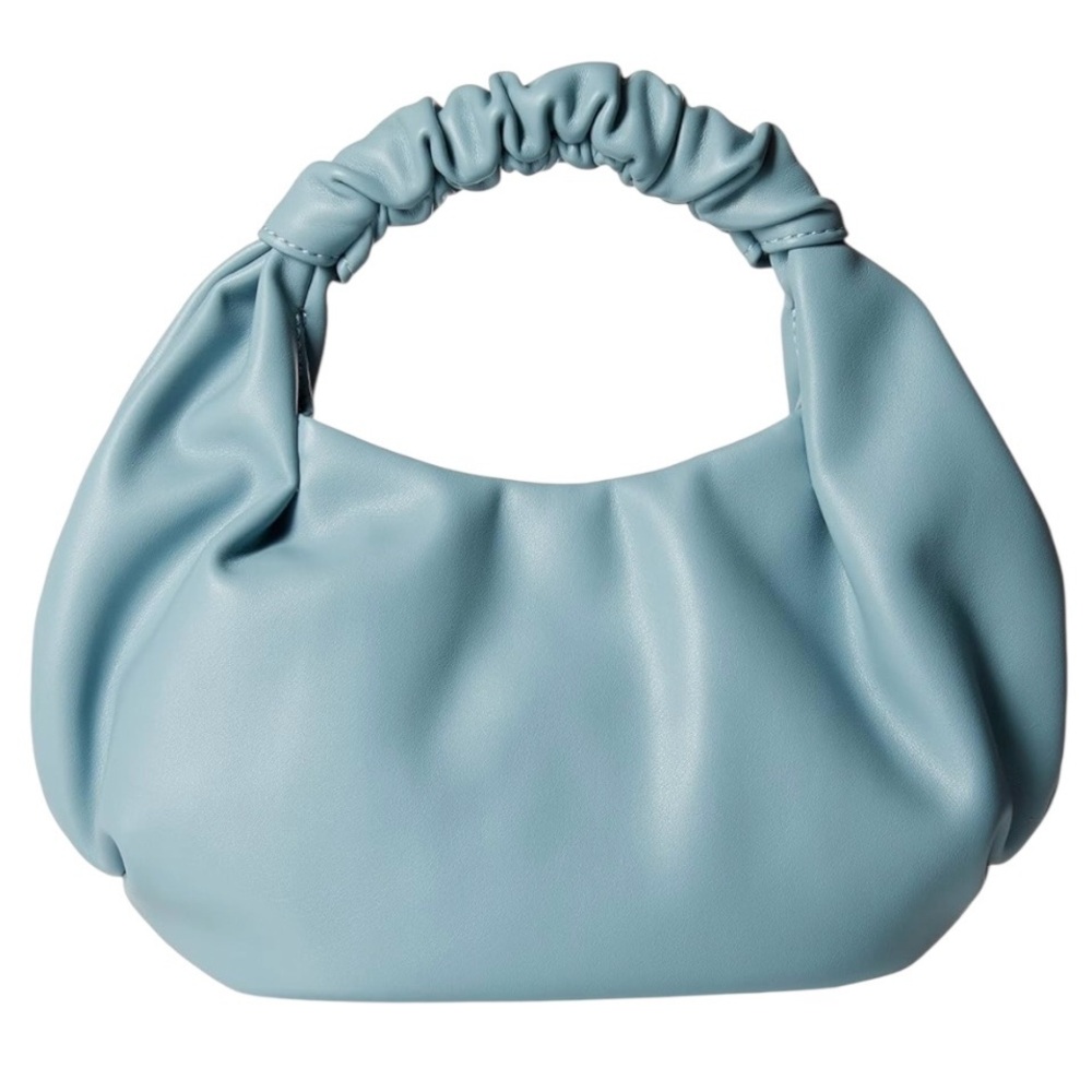 The Drop Women’s Dusty Blue Addison‎ Soft Volume Ruched Top Handle Bag